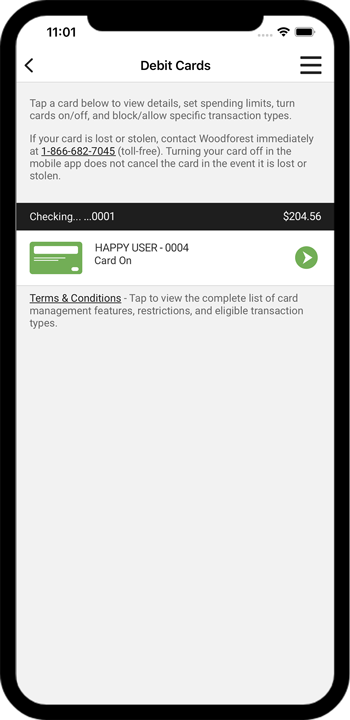Debit Card Management