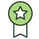 Award ribbon with a star
